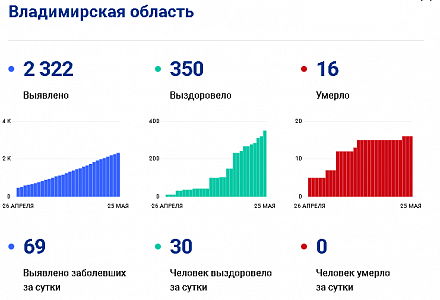 Во Владимирской области от коронавируса выздоровели 350 человек